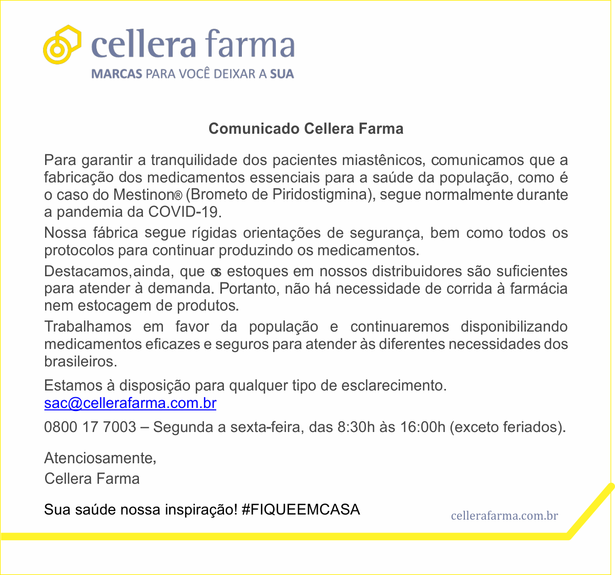 comunicado_Cellera_Mestinon_Covid