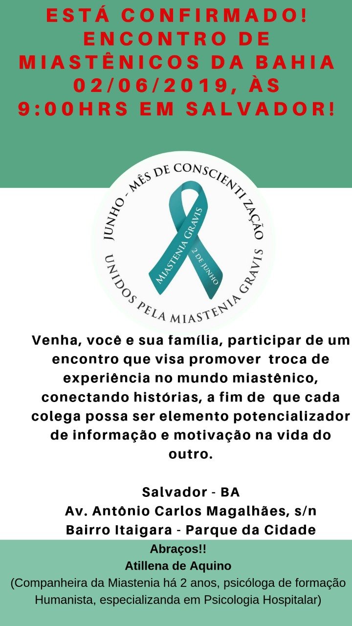 Encontro de Miastênicos em Salvador/BA